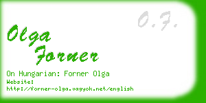 olga forner business card